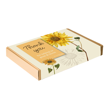 Thank you for helping us grow & bloom - Kraftdoosje A6