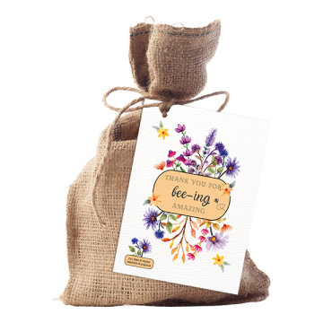 Thank you for bee-ing amazing - Jute A6
